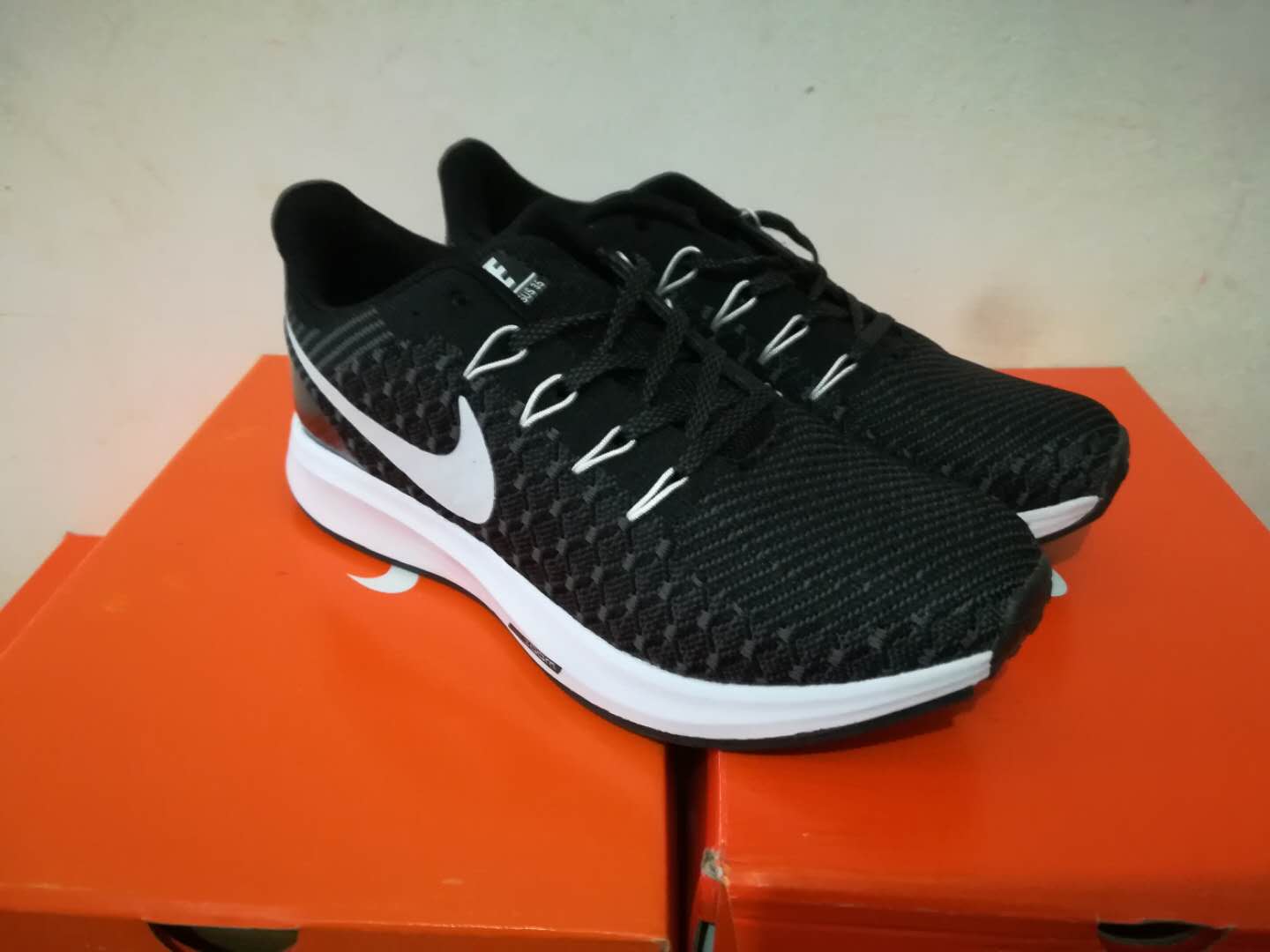 Nike Flyknit Lunar 2 iD Black White Running Shoes - Click Image to Close